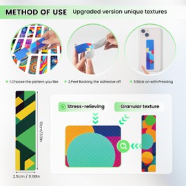 48pcs Calm Strips，Sensory Stickers，Anxiety Relief Items，fidgets，Sensory Strips，Classroom Sensory Must Haves，Tactile Stickers，ADHD Sensory Items，ADHD Office Must Haves