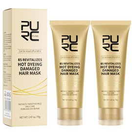 WenFeng 2 PCS Hair Mask,8s Revitalizes Hot Dyeing Damaged Hair Mask,Professional Keratin Instantly Smooths Frizz Daily Care Perm and Dye Repair Conditioner (2.47 oz/bottle)