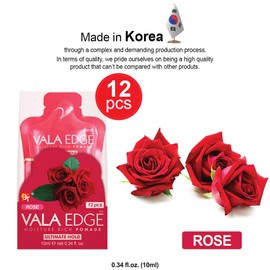12 Pack 10ml Vala Edge Control Braiding Gel Pomade Strong Hold High Shine Made in Korea Beauty Styling Gel (Rose)