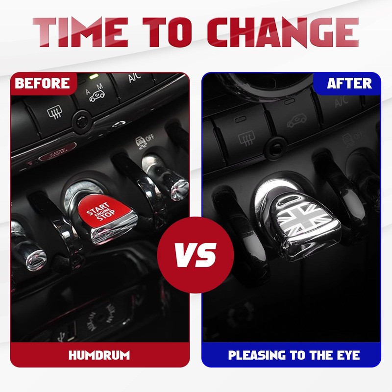 x xotic tech Black/Gray Union Jack Car Engine Push Start