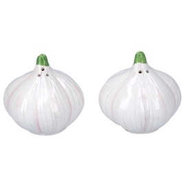 Gisela Graham Ceramic Garlic Salt & Pepper Shaker Set