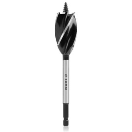Professional Wood Drill Bit 30 x 165 mm Auger Drill Self-Feed with 1/4 Inch Hex Shank, Durable Carbon Steel Drill, Manual Woodworking Drill Bit for Hardwood