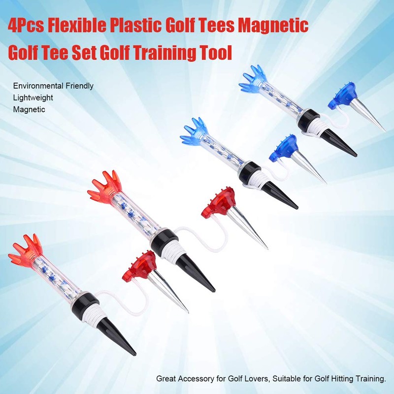 Golf Tee Set, 4 Pieces Flexible Magnetic Golf Tees Set