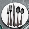 O.C.E. Matte Black Silverware Set, Stainless Steel Flatware Set, 20-Piece