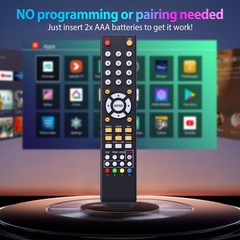 Universal Remote Control Replacment for All Sceptre TV LED LCD