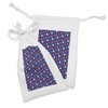 Ambesonne Navy Blue Fabric Pouch Set of 2, American Flag