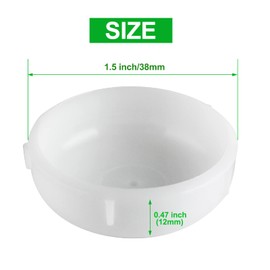 Biaungdo 24 Pack 1.5 Inch Wrought Iron Patio Furniture Feet, Patio Furniture Seating Glides, Round Outdoor Chair Leg Floor Protectors, End Cap Feet Inserts (White)