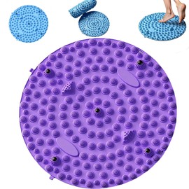 DEARING Foot Mat Acupressure Mat (2024 New and Improved Model) Foot Massage Mat, Acupressure Mat, Acupressure Mat, Magnetic Decompression Mat, Durable, Compact, Unisex (Purple - 13.8 inches (35 cm)