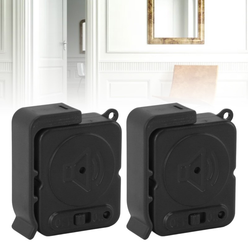 2pcs Door Handle Alarm Anti Theft Vibration Triggered Portable Door