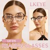 LKEYE Cat Eye Reading Glasses Women Blue Light Cute Computer