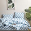 honey qiao Blue and White Checkered Comforter Set Twin Comforter