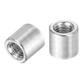 sourcing map Round Weld Nuts, M5 x 8mm x 8mm Weld On Bung Female Nut Threaded - 201 Stainless Steel Insert Weldable 10pcs