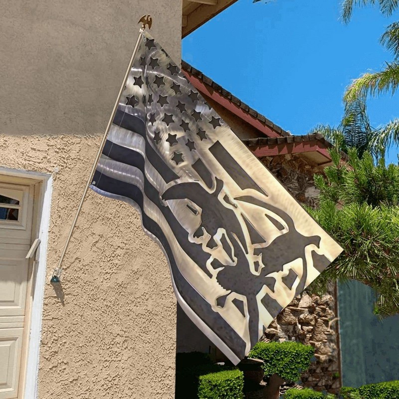 ShiHaiYunBai Duck Hunting Usa Flag Flag, House (3 X 5