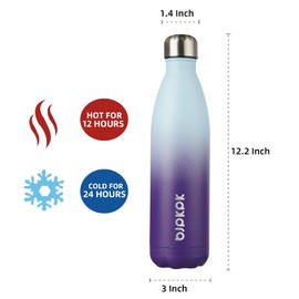 BJPKPK 25oz Insulated Stainless Steel Water Bottles,Sports Water Bottles Keep Cold for 24 Hours and Hot for 12 Hours,Ocean Dream