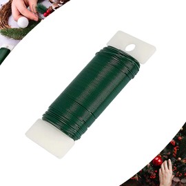 Green Florist Wire for Wreath Making Supplies,Floristry Wire Roll Floral Wire Craft Christmas Wreath Wire,Garden Paddle Wire Binding Wire Reel Wire for Floristry,Wreaths,Flower Arranging,Crafting