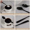 Afromy 12 Pieces Stainless Steel Teaspoons, Black Small Spoons for