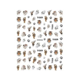 Generic Tiger Lion Print Tiger Scratch Claw Scars Nail Decal Stickers Xh855Sa Nail Wraps Art Stickers Manicure Supplies for Women for Home Nails Full Long Lasting Easy Apply and Remove
