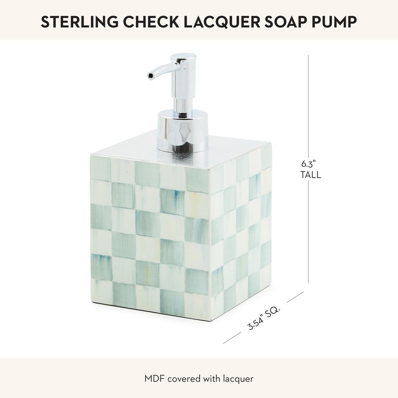 MACKENZIE-CHILDS Lacquer Soap Pump Dispenser, Decorative Liquid-Soap Dispenser for Bathroom