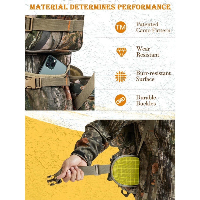 NEW VIEW Hunting Backpack for Men 80L, Camo Bag for