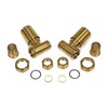 Brushed Brass Radiator Valves Angled Straight Corner 15mm Traditional Towel