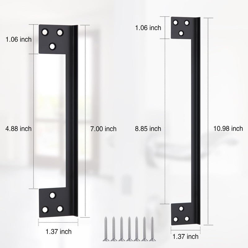 Door Latch Guard Home Security Door Lock Plate, Outswing Door