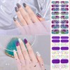 Pegatinas Autoadhesivas para Uñas, 8 Hojas de Tiras de Esmalte