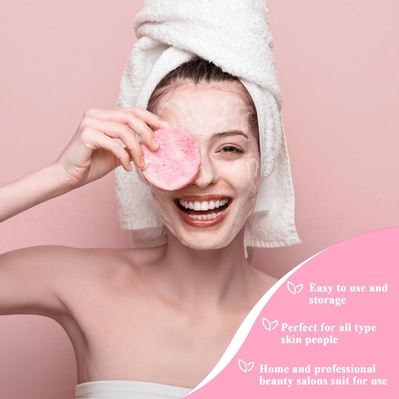 84 Pcs Facial Sponge Compressed, Luxiv Face Cleansing Sponge for