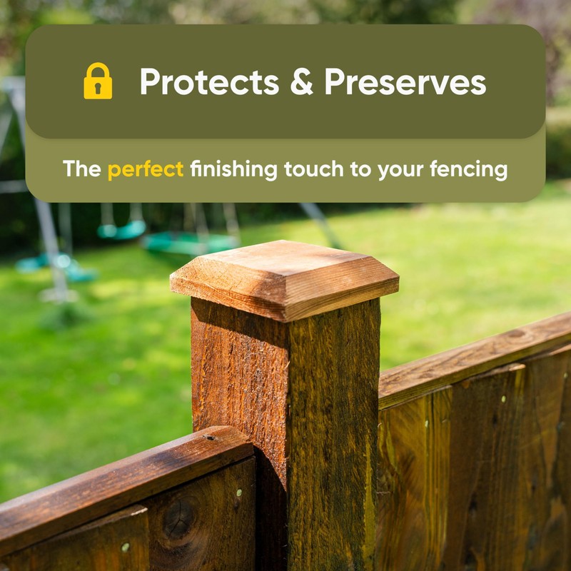 Timber Fence Post Cap | Fits 3x3" (75x75mm) Posts |