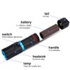 50m Outdoor Underwater Portable LED Torch Aluminium Alloy Waterproof Flahlight