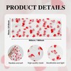 Artoid Mode White and Red Heart Gauze Table Runner 120