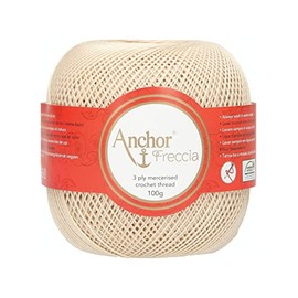 Anchor 4770008-00387 Crochet Yarn, 100% Cotton, 387, Thickness 8, 163 g