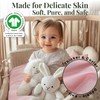 GOTS Organic 2 x Moses Basket Fitted Sheets 74x30 and
