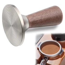 CAPFEI Coffee Tamper 53 mm with Stainless Steel 3D Grooves for Perfect Extraction, Espresso Tamper 53.3 mm for 54 mm Sage/Breville Portafilter