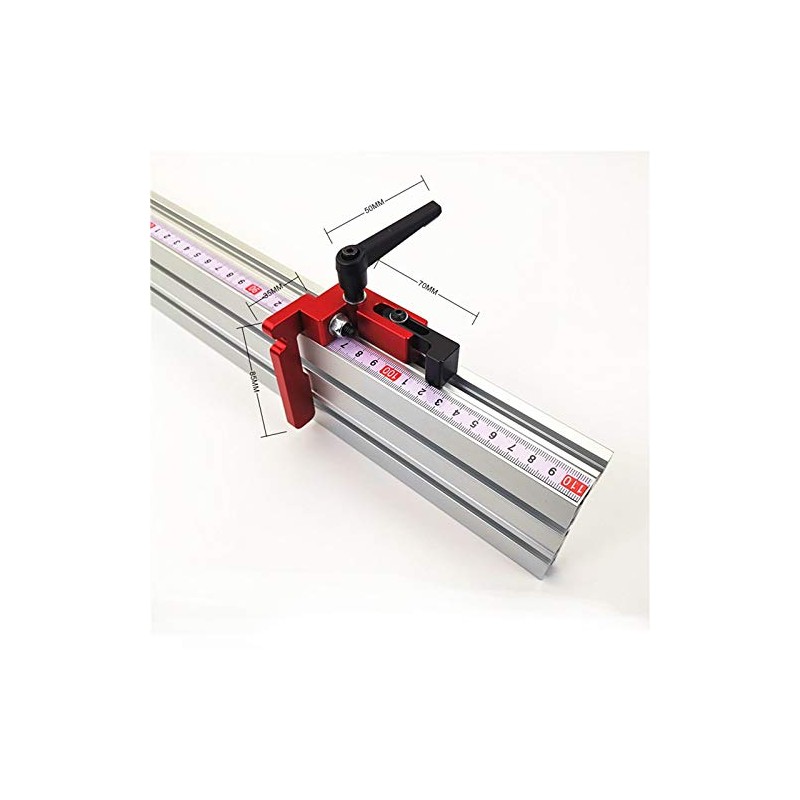 CarAngels Wood Shoot Dedicated Limiter, Red Miter Truck Positioning T-Track