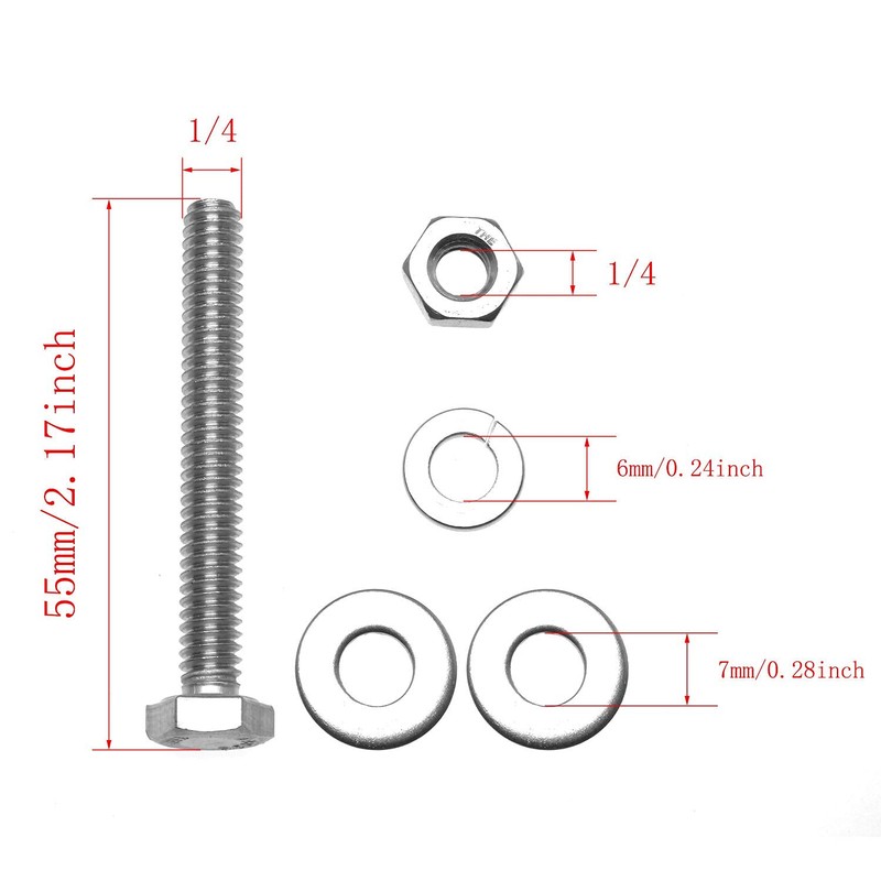 TAODAN 4 Set Sign Post Mounting Bolts Hardware Accessories Set