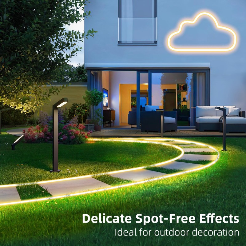 Lamomo LED Neon Lights, 24V Warm White Dimmable LED Rope