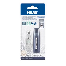 MILAN Blister pack correction tape 5 mm x 6 m 1 refill, series 1918, navy blue, BWM10478B
