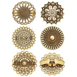 5 Pcs Dress Cinch Clips Set Cardigan Clip Retro Brooch Clips Sweater Collar Clip for Women Girls Dress Shirt Shawl Coat (Gold)