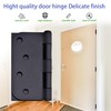 4 x 4 Inch Black Door Hinges, 18 Pack Matte