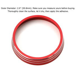 iJDMTOY Red Anodized Aluminum Light Switch Button Decor Cover Compatible with 2015-2020 Ford F-150 and 2017-2020 Ford Raptor