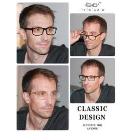 Eyekepper Computer Reading Glasses Blue Light Filter Reader Eyeglasses Blue Glare Blocking Men Women, Tortoise-Blue