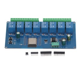 DC 5 to 30V PCB 8 Channel Relay Module ESP32 WROOM 32E WiFi Wireless Control BLE Development Board for Controlling Loads