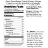 Gem Gem Ginger Candy Chewy Ginger Chews (1 Pound Bulk