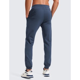 CRZ YOGA Mens 4-Way Stretch Golf Joggers with Pockets 32" - Track Gym Athletic Workout Hiking Pants Electric Blue Medium