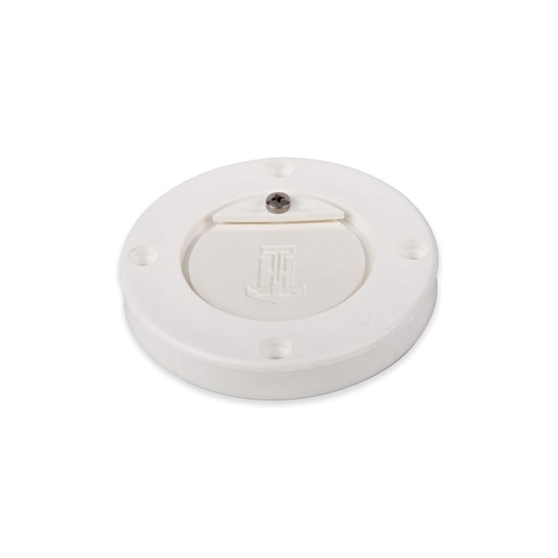 T-H Marine Flush Mount Scupper Valve Assembly - White