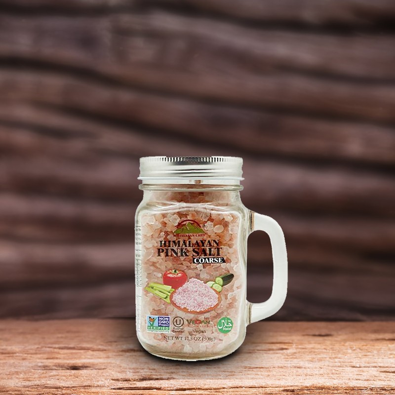 Himalayan Chef Himalayan Pink Salt, Coarse Salt, Mason Jar-3.5 Ounces