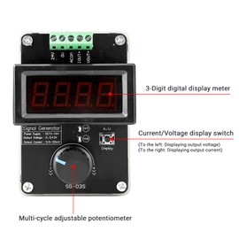 DROK 4-20mA Generator, Adjustable Signal Generator, DC 0-10V 0 4-20mA Current Voltage Analog Simulator for Value Adjusting PLC Panel LED Testing