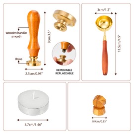 Set di Timbro Ceralacca,Timbro per Ceralacca,300 Pezzi Perline di Ceralacca con 1 Cucchiaio per Sciogliere Cera, 2 Candele per Inviti Biglietti Buste Confezioni di Vino Regalo