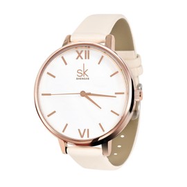 claities SK Women's Leather Classic Vintage Retro Watch, Simple Stylish,Waterproof Watches,Roman Dial, Reloj para Mujer