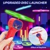 HOMQYTE Rechargeable Disc Launcher with 6 Flying Spinners for Outdoor